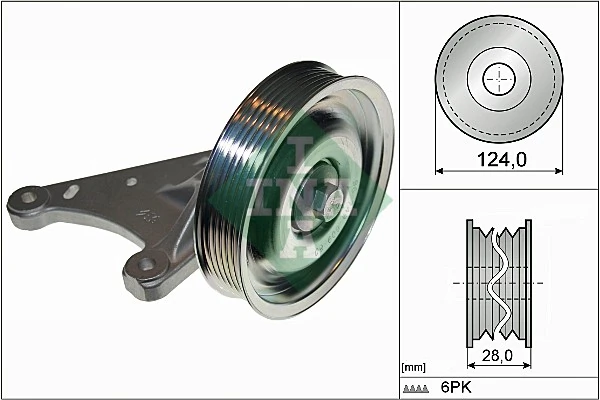 Deflection/Guide Pulley, V-ribbed belt